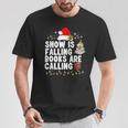 Snow Is Falling Books Are Calling T-Shirt Unique Gifts