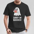 Sorry Im Boooked Reading Ghost Book Meme T-Shirt Unique Gifts