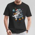 Space Astronaut Reading Book Bookworm Nerd Librarian T-Shirt Unique Gifts