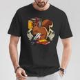 Squirrel Reading Book Cute Forest Animal T-Shirt Unique Gifts