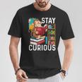 Stay Curious Monkey Reading Book Lover Bookworm T-Shirt Unique Gifts Stay Curious Monkey Reading Book Lover Bookworm T-Shirt Unique Gifts