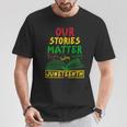 Our Stories Matter Juneteenth 1865 History Women's Reading T-Shirt Unique Gifts