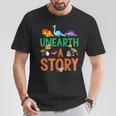Summer Reading 2026 Dinosaurs Book Lover Unearth A Story T-Shirt Unique Gifts Summer Reading 2026 Dinosaurs Book Lover Unearth A Story T-Shirt Unique Gifts
