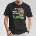 Summer Reading 2026 Unearth a Story Theme Dinosaur Book Nerd T-Shirt Unique Gifts Summer Reading 2026 Unearth a Story Theme Dinosaur Book Nerd T-Shirt Unique Gifts