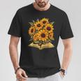 Sunflowers Flowers Book Floral T-Shirt Unique Gifts
