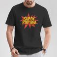 Super Grandfather Comic Book Hero Tshirt Super Papaw T-Shirt Unique Gifts
