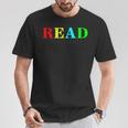 Teacher Reading Read In Color Book T-Shirt Unique Gifts Teacher Reading Read In Color Book T-Shirt Unique Gifts