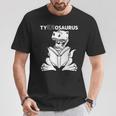 Teachersaurus Dinosaur Reading Book Reader Men Women Kids T-Shirt Unique Gifts