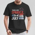 Teaching Love 4th Of July Teacher American Flag Books Party T-Shirt Unique Gifts Teaching Love 4th Of July Teacher American Flag Books Party T-Shirt Unique Gifts