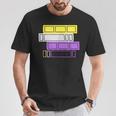 Threadless Grey Sky Chai Nonbinary Pride Book Stack Graphic T-Shirt Unique Gifts