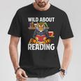 Tiger Reading Book Wearing Glasses Library Animal T-Shirt Unique Gifts