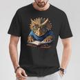 Triceratops Dinosaur Reading Book Nerd T-Shirt Unique Gifts