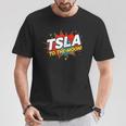 TSLA To The Moon Comic Book Style Splash T-Shirt Unique Gifts