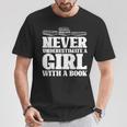Never Underestimate a Girl With a Book Aesthetic Graphic T-Shirt Unique Gifts Never Underestimate a Girl With a Book Aesthetic Graphic T-Shirt Unique Gifts