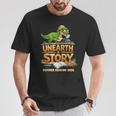 Unearth a Story Dinosaur Reading Books Summer 2026 T-Shirt Unique Gifts Unearth a Story Dinosaur Reading Books Summer 2026 T-Shirt Unique Gifts