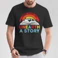 Unearth a Story Summer Reading 2026 Vintage Book Rainbow T-Shirt Unique Gifts Unearth a Story Summer Reading 2026 Vintage Book Rainbow T-Shirt Unique Gifts