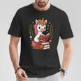 Unicorn Reading Book Graphic Unicorn With Book Floral T-Shirt Unique Gifts Unicorn Reading Book Graphic Unicorn With Book Floral T-Shirt Unique Gifts