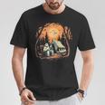 Vintage Ghost Book Reading Camping Gothic Halloween Teachers For Men Women Kids T-Shirt Unique Gifts
