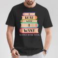 Vintage I Read What I Want Book Lovers T-Shirt Unique Gifts