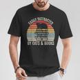 Vintage Retro Easily Distracted By Cats And Books Cat T-Shirt Unique Gifts Vintage Retro Easily Distracted By Cats And Books Cat T-Shirt Unique Gifts
