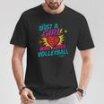 Volleyball Comic Book Art Just a Girl Who Loves Volleyball T-Shirt Unique Gifts
