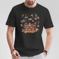 Whimsical Kids Reading Bookshelf T-Shirt Unique Gifts