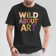 Wild About Art Books Animal Safari Children's Art Teacher T-Shirt Unique Gifts