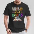 Wild About Reading Books Reader Bookworm Animals Book Lover T-Shirt Unique Gifts Wild About Reading Books Reader Bookworm Animals Book Lover T-Shirt Unique Gifts