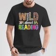 Wild About Reading Library Day Reading Books & Bookworm T-Shirt Unique Gifts