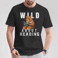 Wild About Reading Love Books Nerd Bookworm Librarian T-Shirt Unique Gifts