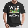 Wild About Reading Lovers Avid Readers Bookworms Book Lovers T-Shirt Unique Gifts