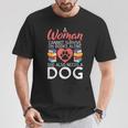 A Woman Cannot Survive On Books Alone She Also Needs a Dog T-Shirt Unique Gifts A Woman Cannot Survive On Books Alone She Also Needs a Dog T-Shirt Unique Gifts