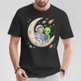 Women's Astronaut Reading Book With Alien Moon Space Astronomy T-Shirt Unique Gifts Women's Astronaut Reading Book With Alien Moon Space Astronomy T-Shirt Unique Gifts