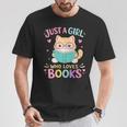 Women's Just A Girl Who Loves Books Reading Read Book Bookworm T-Shirt Unique Gifts Women's Just A Girl Who Loves Books Reading Read Book Bookworm T-Shirt Unique Gifts