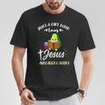 Women's Just A Girl Who Loves Jesus And Avocados And Books T-Shirt Unique Gifts