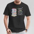 Women's Just One More Chapter Cozy Pastel Bookworm Cute Book Reader T-Shirt Unique Gifts
