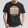 Women's Read More Books Retro Vintage Book Lover T-Shirt Unique Gifts Women's Read More Books Retro Vintage Book Lover T-Shirt Unique Gifts