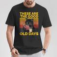 Women's These Are The Good Old Days Cat Reading A Book T-Shirt Unique Gifts