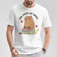 100 Days Of Chill Cute Capybara School Book Lover T-Shirt Unique Gifts