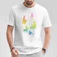 8th Birthday Book Reading Bookworm Book Lover Girls T-Shirt Unique Gifts