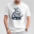 Adorable Reading Bunny Drawing For Book Lovers Philossophers T-Shirt Unique Gifts Adorable Reading Bunny Drawing For Book Lovers Philossophers T-Shirt Unique Gifts