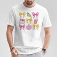Apple Coquette Bow Books First Day Of School Back To School T-Shirt Unique Gifts Apple Coquette Bow Books First Day Of School Back To School T-Shirt Unique Gifts