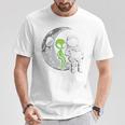 Astronaut Reading Book To Alien Moon Space Women Kids Men Premium Tri-Blend T-Shirt Unique Gifts