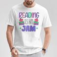 Back To School Book Reader Reading Is My Jam Bookworm Raglan Baseball Tee T-Shirt Unique Gifts