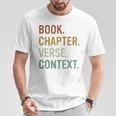 Book Chapter Verse Christian Bible Reformed Theology T-Shirt Unique Gifts