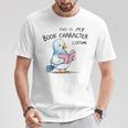 This Is My Book Character Costume I Pigeon Reading Tee T-Shirt Unique Gifts