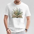 Book Flowers Reading Book Lover T-Shirt Unique Gifts