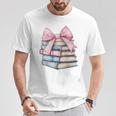 Book Lover Coquette Bow Pink Dainty Ribbon Cute Bookworm T-Shirt Unique Gifts Book Lover Coquette Bow Pink Dainty Ribbon Cute Bookworm T-Shirt Unique Gifts