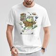 Book Lover Frog Quiet Please Cute Librarian Cartoon T-Shirt Unique Gifts