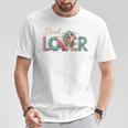 Book Lover Vintage Bookworm Floral Reading Women Girls T-Shirt Unique Gifts
